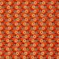 Preview: Baumwollcanvas Rocha Blumen, Streifen türkis/orange by Swafing
